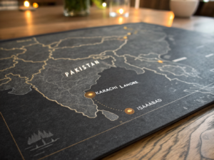Map Dark Grayscale Gold 300x225